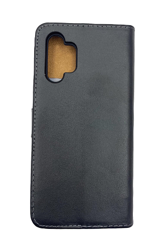 Чехол-книжка для Samsung Galaxy A32 (4G), боковой с хлястиком, черный