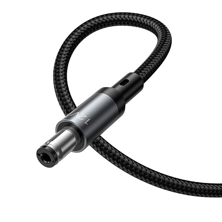 Кабель USB-C на круглое отверстие 5.5 * 2.5/5.5 * 2.1, 12V, X129, HOCO, заряжать настольные лампы, бритвы и т.д., черный