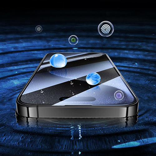 Защитное стекло для iPhone 15/16, G18, HOCO, Shield full screen HD tempered glass, черное