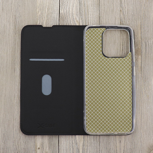 Чехол-книжка для Xiaomi Redmi 10C/Poco C40, X-CASE, боковой, черный
