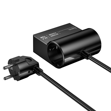 Сетевой фильтр на 1 розетка+3 PD (70Вт)+1 USB, 1.5м, AC34, HOCO, черный