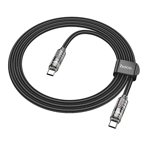 Кабель Type-C на Type-C, HOCO, U122, 60W, 1.2м, черный