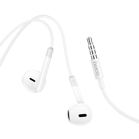 Проводные наушники M109, Pure joy wire control earphones, HOCO, белый
