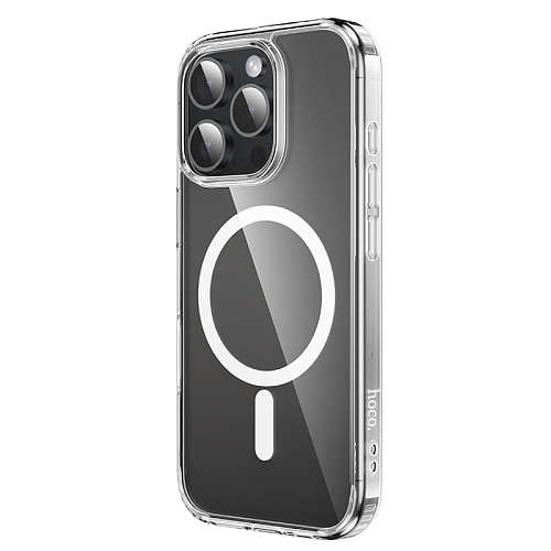 Чехол силиконовый для iPhone 16 Pro Max, Магнитный (MagSafe), HOCO, прозрачный