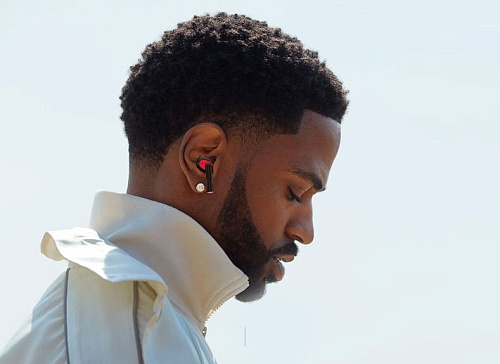 Беспроводные наушники P73 Max, вакуумные черные c красным