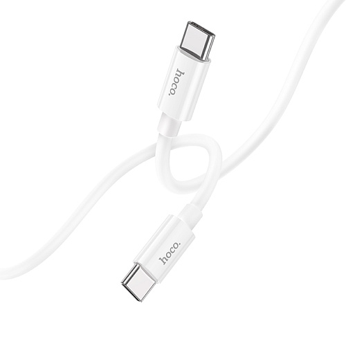 Кабель Type-C на Type-C, HOCO, X87, 1м, силиконовый, 60W, белый