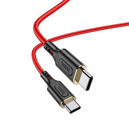 Кабель Type-C на Type-C, HOCO, X95, 1м, 60W, красный