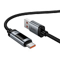 Кабель Type-C на Type-C, HOCO, U148, 240W, 1.2м, с дисплеем, черный