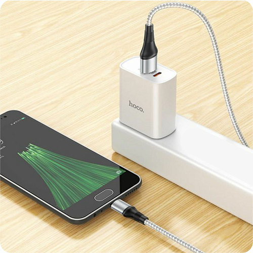 USB Кабель Micro, HOCO, X50, серый