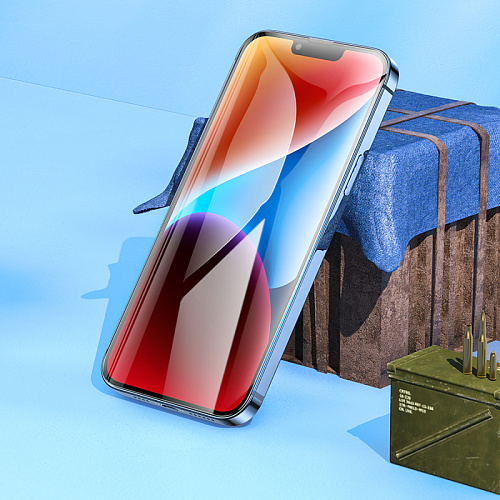 Защитное стекло на iPhone 13 (6.1)/13 Pro/14/16e, G777, HOCO, anti-static, черное