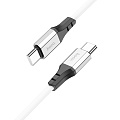 Кабель Type-C на Type-C, HOCO, X86, 1м, силиконовый, 60W, белый