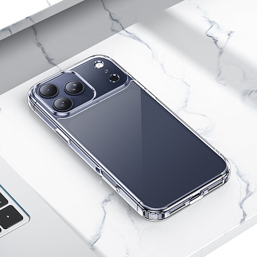 Чехол силиконовый для iPhone 17 Pro, Противоударная серия TPU, HOCO, прозрачный