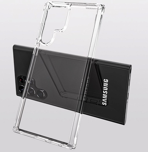 Чехол силиконовый для Samsung Galaxy S23 Ultra, X-CASE, прозрачный