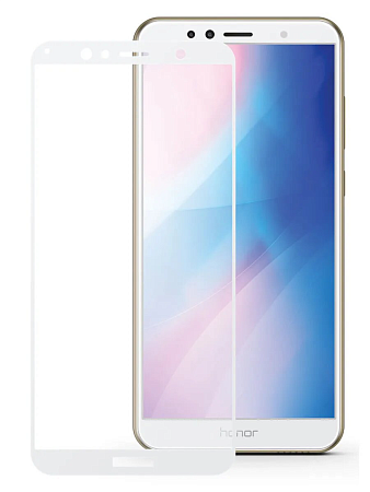 Защитное стекло на Huawei Y6 (2018)/Y6 Prime/Honor 7A Pro, Silk Screen 2.5D, белый, X-CASE