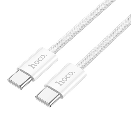 Кабель Type-C на Type-C, HOCO, X104, 2м, 60W, белый