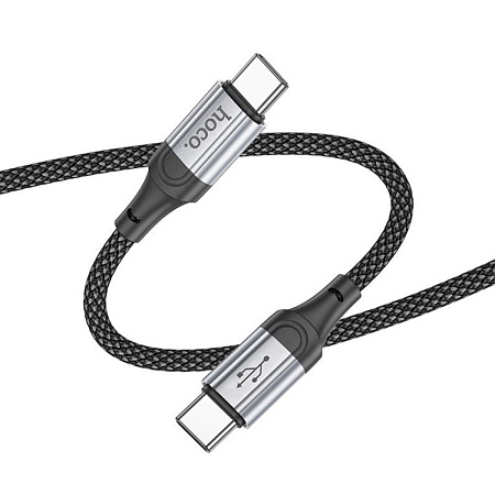 Кабель Type-C на Type-C, HOCO, X102, 1м, 60W, черный