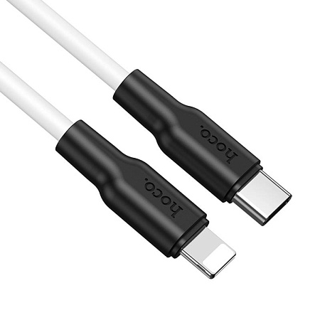 Кабель Lightning to Type-C (PD), HOCO, X21 Plus, черно-белый