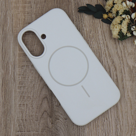 Чехол-накладка для iPhone 17, Silicon Case, магнитный (MagSafe), без лого, X-CASE, белый