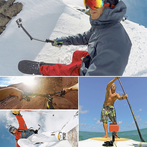 Комплект болтов для крепления GoPro и других экшн камер, 2 шт (длинный и короткий), PULUZ, черный