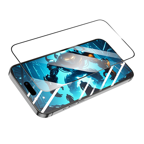 Защитное стекло для iPhone 15/16, G777, HOCO, anti-static, черное