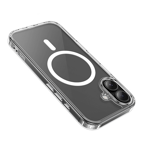 Чехол силиконовый для iPhone 17, Магнитный (MagSafe), HOCO, прозрачный