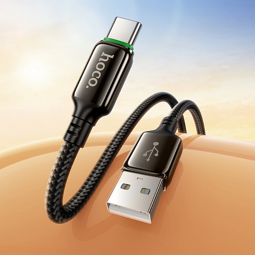 USB Кабель Type-C, HOCO, X127, 1м, оплетка, черный
