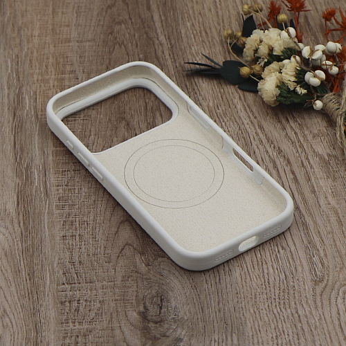 Чехол-накладка для iPhone 17 Pro Max, Silicon Case, магнитный (MagSafe), без лого, X-CASE, белый