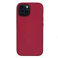 Чехол-накладка для iPhone 15, экокожа, магнитный (MagSafe), без лого, X-CASE, красный