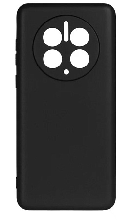 Чехол силиконовый для Huawei Mate 50 Pro, с защитой камеры, черный