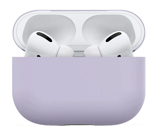 Чехол силиконовый для Airpods Pro/Pro 2, X-CASE, лиловый (Lilac)