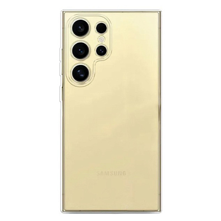 Чехол силиконовый для Samsung Galaxy S24 Ultra, с защитой камеры, X-CASE, прозрачный