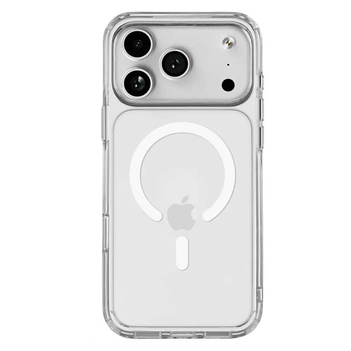 Чехол силиконовый для iPhone 17 Pro, Магнитный (MagSafe), X-CASE, прозрачный