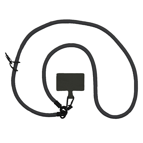 Ремешок на шею/плечо с креплением под чехол, толстый, цвет №4, серый