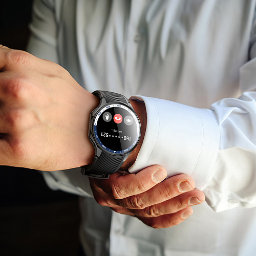 Умные часы Y24 AMOLED Smart watch Hoco с поддержкой звонков, черные