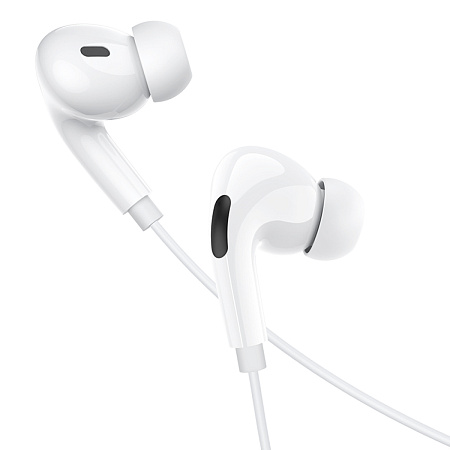Проводные наушники M83, Type-C, Original series earphones, HOCO, вакуумные с микрофоном, белые
