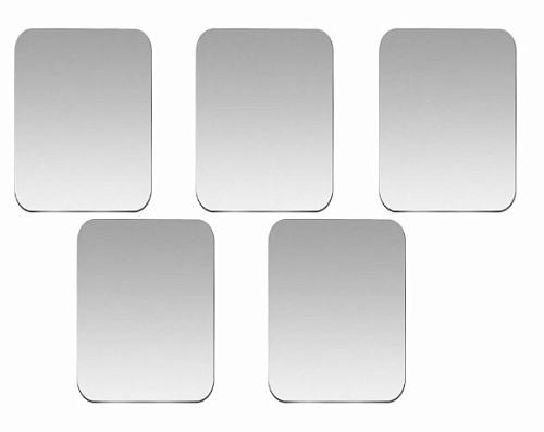 Набор пластин для магнитных держателей прямоугольные (комплект 5 штук)