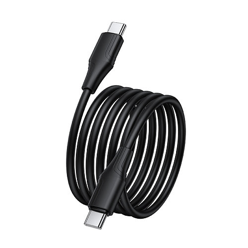 Кабель Type-C на Type-C, HOCO, X124, силиконовый, 1м, 60W, черный