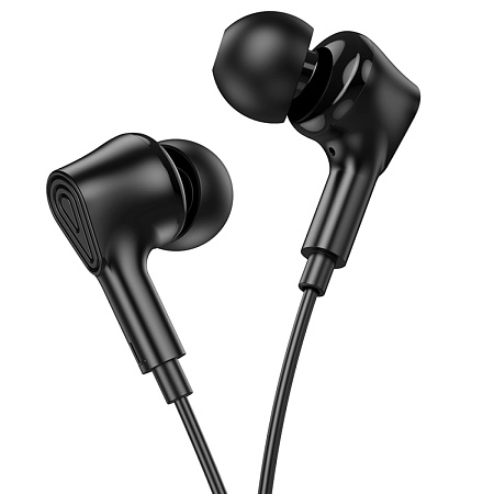Проводные наушники M102, Ingenious universal earphones, HOCO, вакуумные с микрофоном, черные