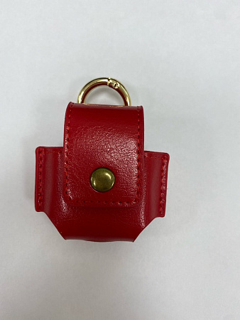 Чехол силиконовый для Airpods 1/Airpods 2 case, X-CASE, красный под кожу