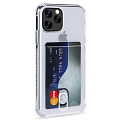 Чехол силиконовый для iPhone 12 (6.1)/12 PRO (6.1), с карманом для карты, X-CASE, прозрачный