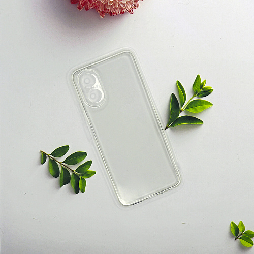 Чехол силиконовый для OPPO A58 (5G), с защитой камеры, X-CASE, прозрачный