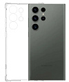 Чехол силиконовый для Samsung Galaxy S23 Ultra, усиленные края, с защитой камеры, X-CASE, прозрачный