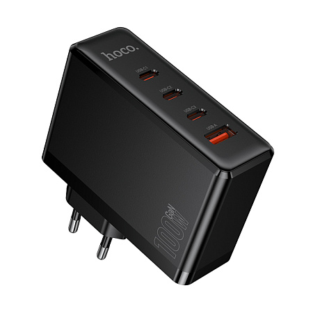 Сетевое зарядное устройство, 3 PD 65W/30W + 1 USB 18W (N85), HOCO, черный