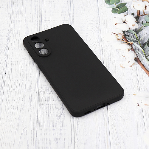 Чехол силиконовый для Samsung Galaxy A36 (5G) / A56 (5G), с микрофиброй внутри, с защитой камеры, X-CASE, черный