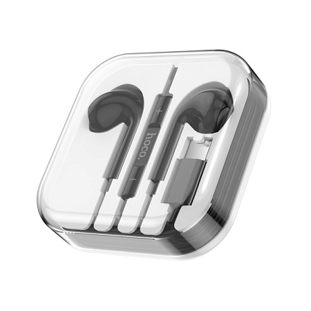 Проводные наушники M101 Max Type-C, Crystal grace wire-controlled digital earphones with microphone, HOCO, черные