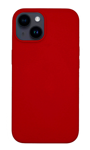 Чехол - накладка для iPhone 13 Mini, Silicon Case, без лого, красный