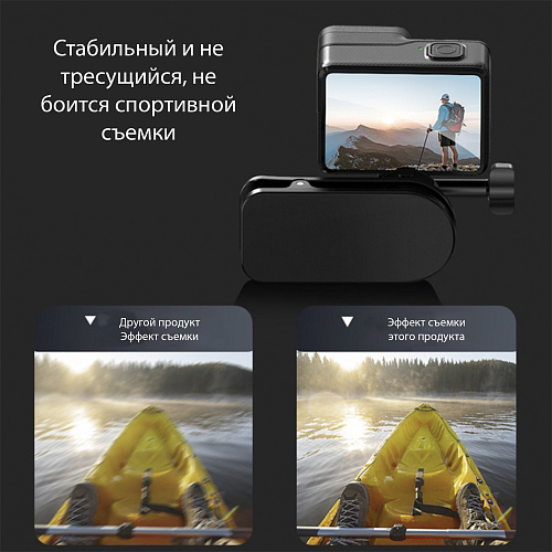 Магнитное быстроразъемное крепление на ремень(лямку) рюкзака для GoPro и других экшн камер, PULUZ, черный