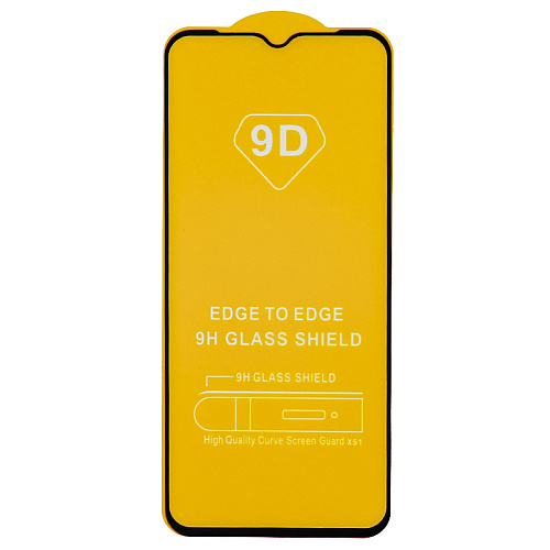 Защитное стекло на Vivo Y27/Y55t (5G), 9D, черное, X-CASE