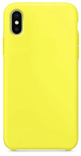 Чехол-накладка для iPhone X/XS, Silicon Case, желтый