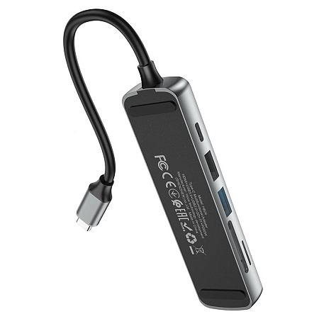 USB  (HB24) c 1 Type-C  HDMI+USB3.0+USB 2.0+MicroSD+SD+USB-C, HOCO,  